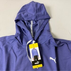 Puma Modern Sport Pullover Hoodie Crop Waist Length Moisture Wicking NWT